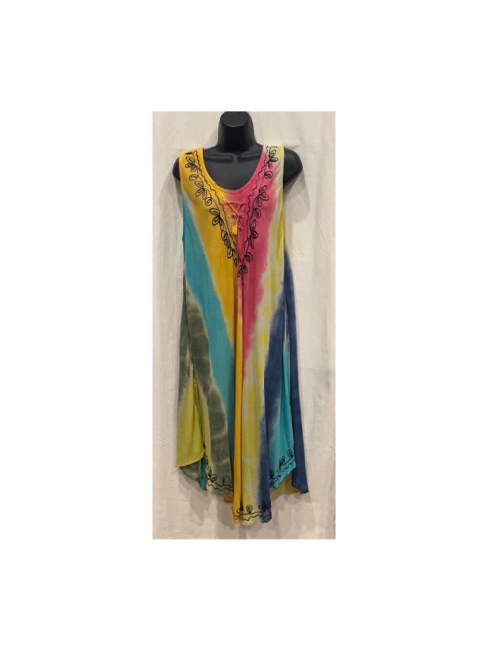 🌈 Beautiful Women’s Multicolor Sleeveless Dress 🌈